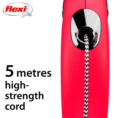 Flexi produkter optrækbar linje ny klassisk ledning rød m 5 meter op til 20kg
