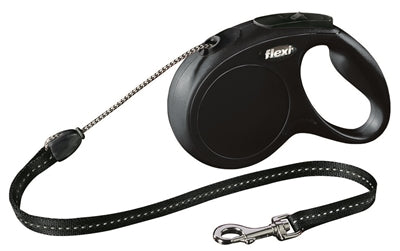 Flexi products retractable line new classic dæk sort m 5 meter op til 25kg