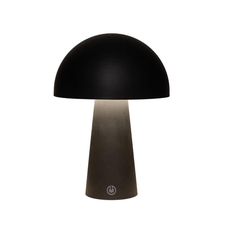 Annas kollektion LED bordlampe rund sort 15x15x21cm trådløs inklusiv USB kabel