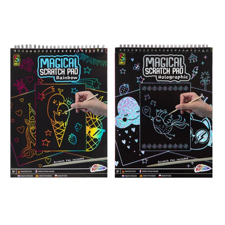 Grafix magisk skrabebog a4 20 ark + pen
