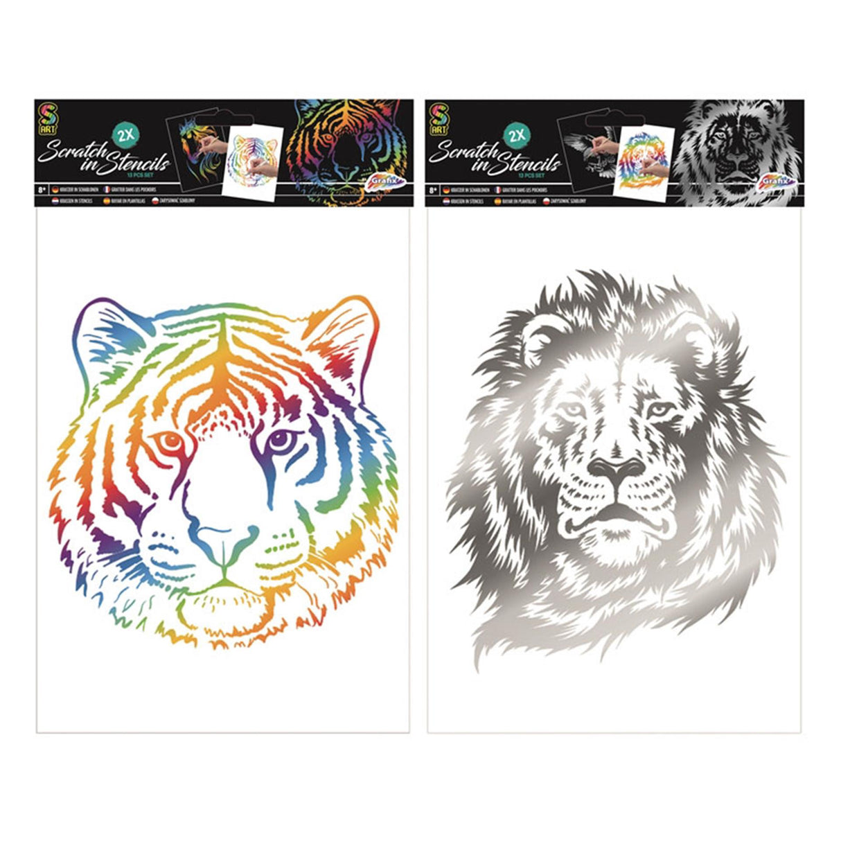 Grafix a4 ridse i stencils 2 ark