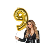 Boland folieballon 9 guld 86cm folieballon 9 guld 86cm