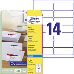 Adresselabels avery j8163 99,1x38,1mm hvid