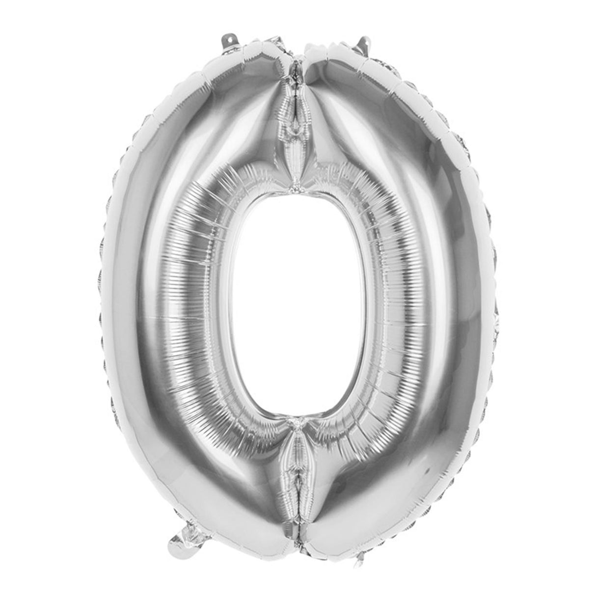 Boland nummer ballon nummer '0' sølvfolie 86cm velegnet til helium