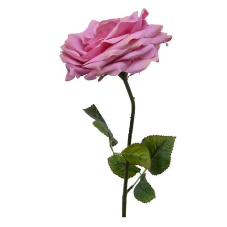 Decoris kunstig blomsterrose på stilk polyester 53cm