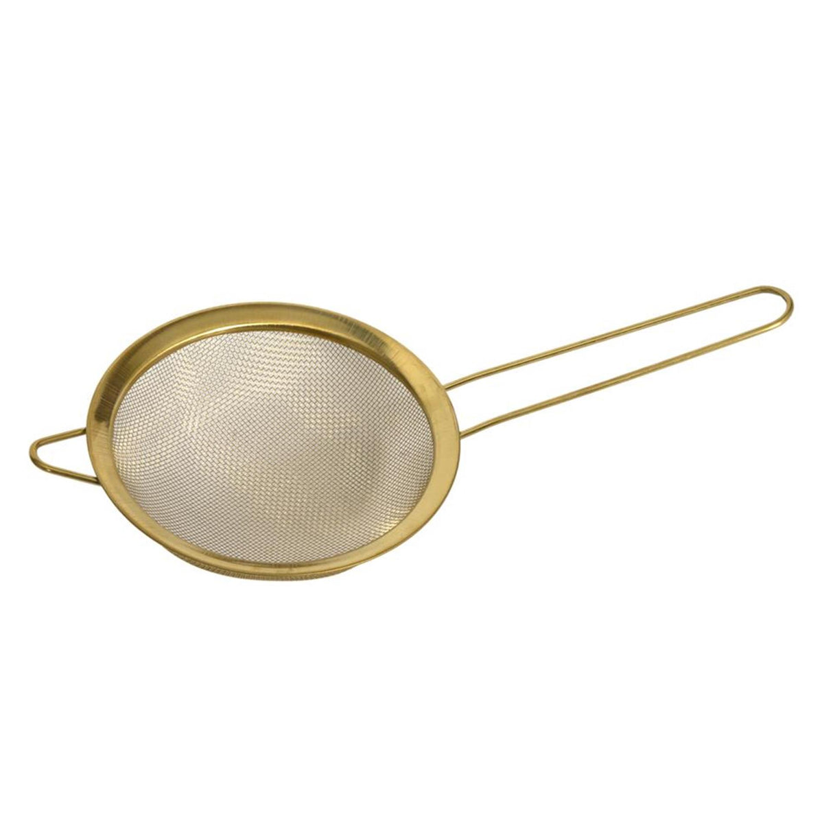 Kitchen tools sieve stainless steel ø14cm with gold wire handle