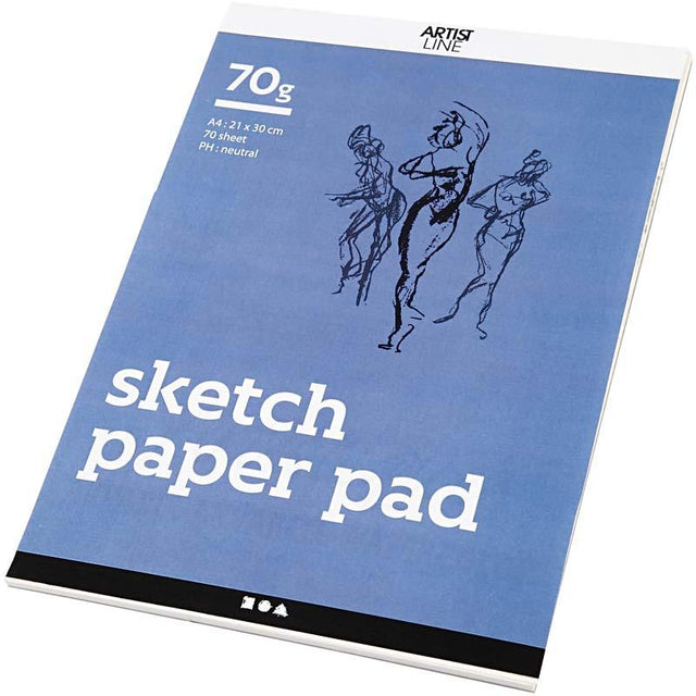 Creativ company skitseblok hvid a4 70gr, 70 ark
