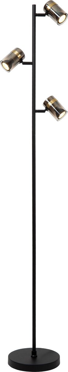 Lucide upton - gulvlampe - 3xgu10 - fumé