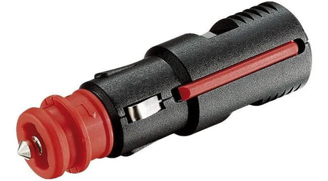 Herth+bus stik, klemfordeler 1-polet, med stikkontakt, 12-24v