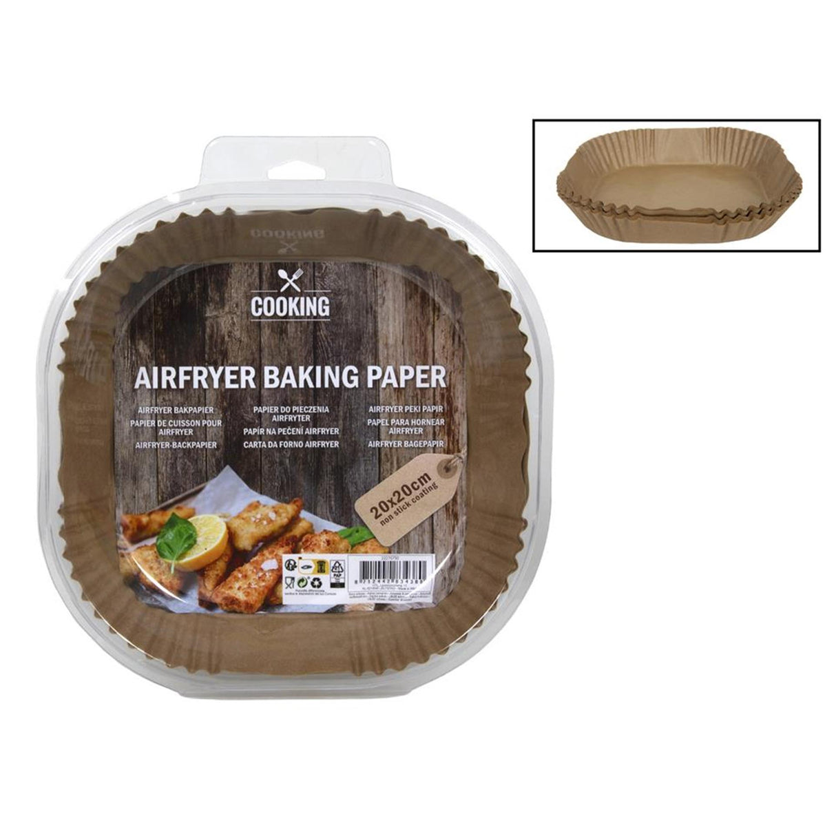 Køkkenredskaber airfryer bagepapir 20cm 50 stk
