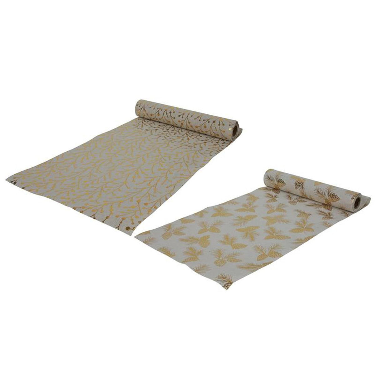 Svenska living bordløber 275x28cm, guld i bomuldslook
