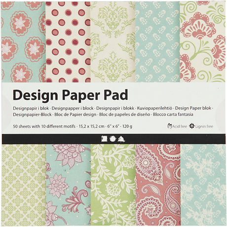 Creativ virksomhed https: www.cchobby.nl design-paper-block-sheet-15-2x15-2-cm-120-gr-mint-green-purple-50-sheet-1-box