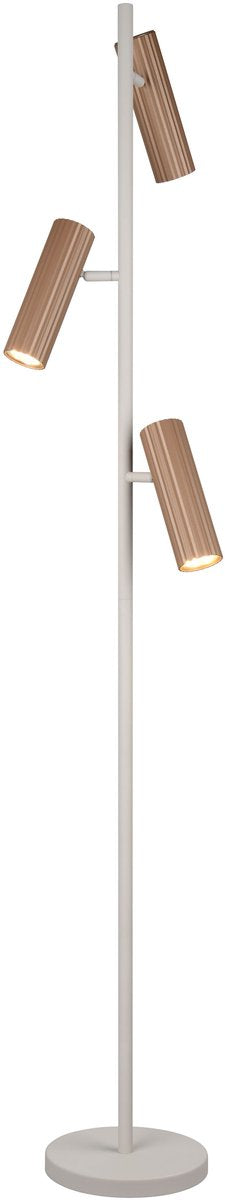 Trio soka - gulvlampe - mokka - ekskl. 3x gu10 5 w - fodkontakt