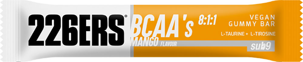 226ers vegansk gummy bar sub9 bcaa mango 30g