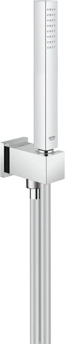 Grohe euphoria cube stick håndbrusersæt - 1 spray type - stang - med holder - med vægtilslutning bøjning - glat slange - 125cm - krom