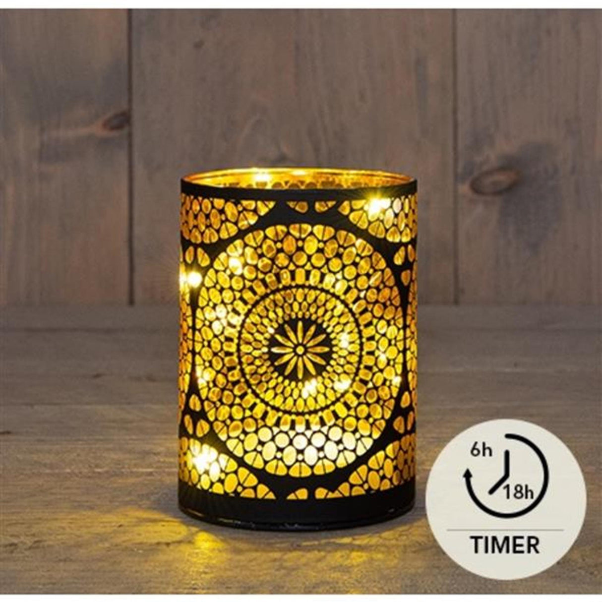 Annas kollektion led cylinder glas marrakech 9xh12cm