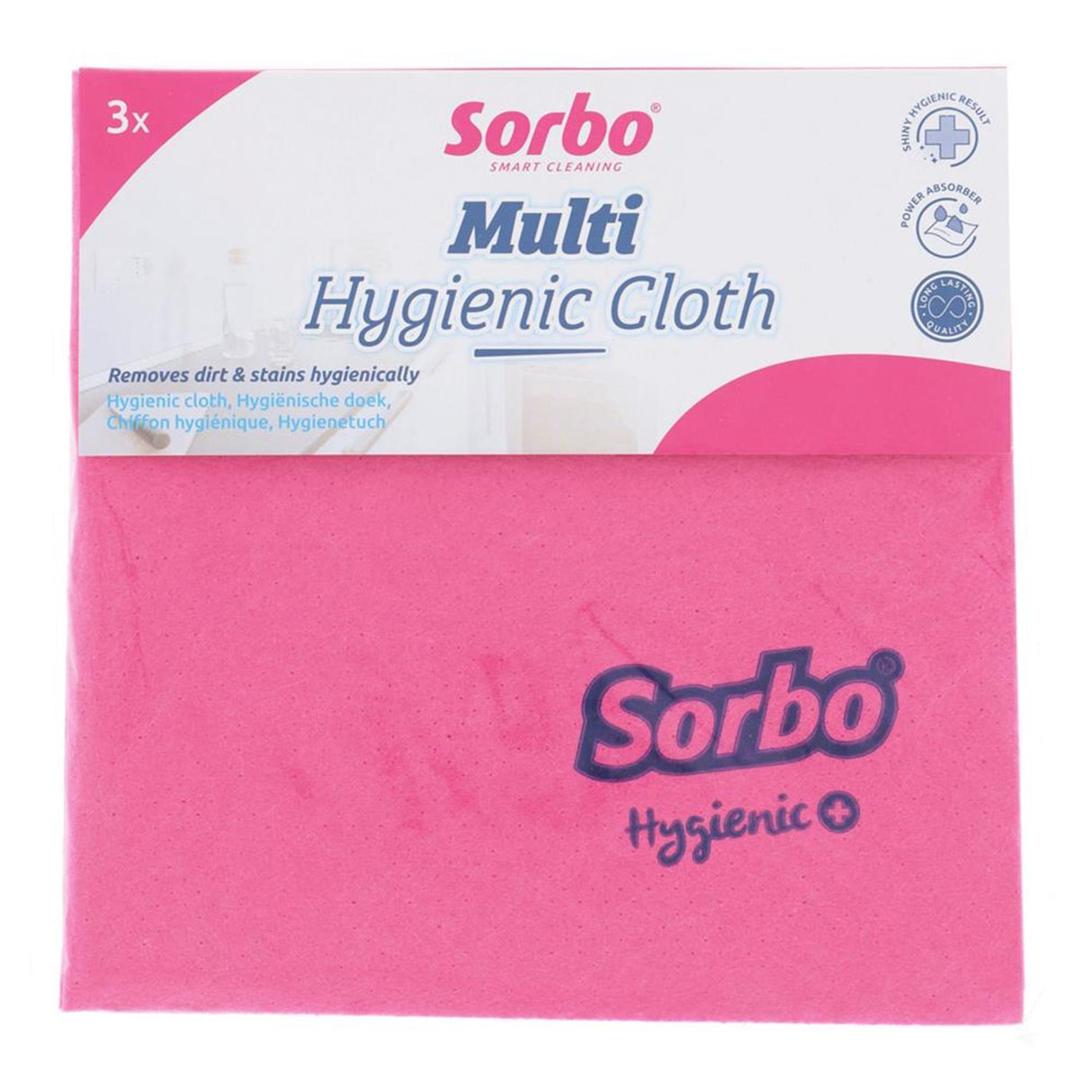 Sorbo hygienic+ husholdningsservietter sæt med 3 stk