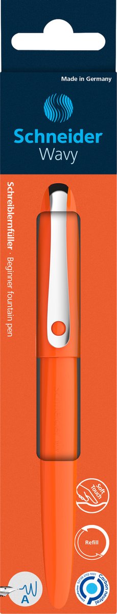 Schneider skriveredskaber schneider fyldepen - bølget - orange - s-162116