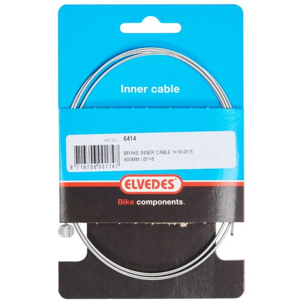 Elvedes kabelsystemer bv bremse inderkabel elvedes 900mm 1 ×19 tråd galvaniseret ø1,5mm med T-nippel ø7 × 6mm