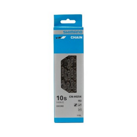 Shimano HG54 10 Speed ​​halskæde - 10V Mountain Bike Group - Silver - 116 Schakels