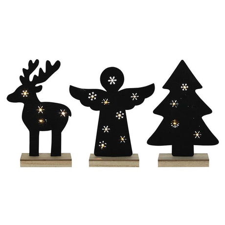 Svenska living filt julefigur på træfod 8xled
