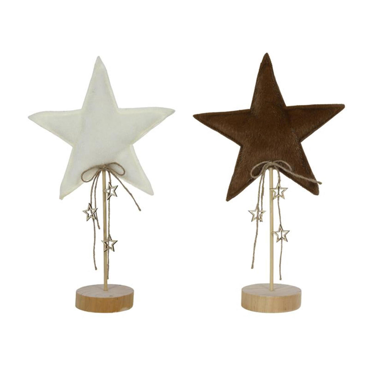 Svenska living star ruskind look 33cm hvid brun