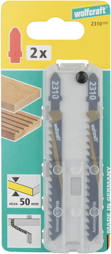 Wolfcraft stiksavklinge | hcs | l=100mm | t-schaft | 2 stk - 2310000