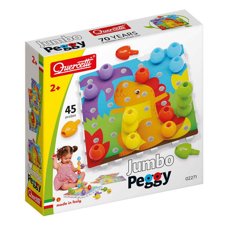 Quercetti stabelspil jumbo peggy junior pap 45 dele