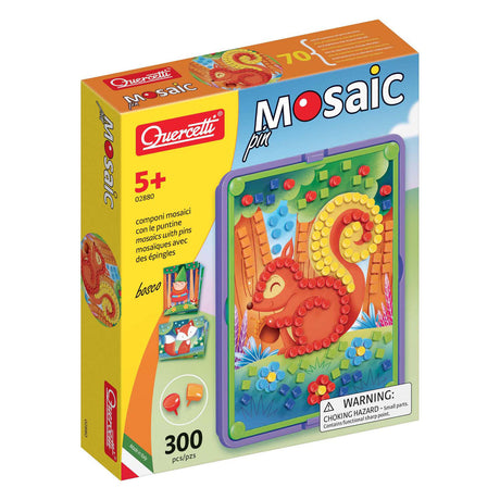 Quercetti mosaik dyrelegetøj - 300 stifter kreativt spil.