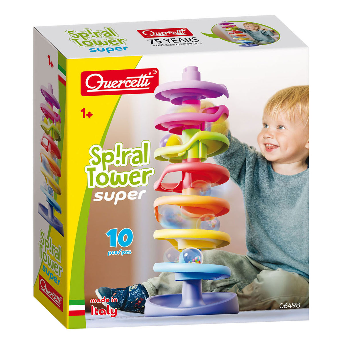 Quercetti spiral kugletårn - 10 stk.