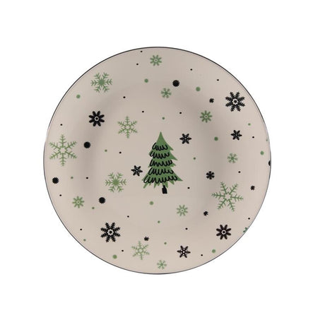Svenska levende tallerken porcelæn med juletræ billede ã˜26,5cm