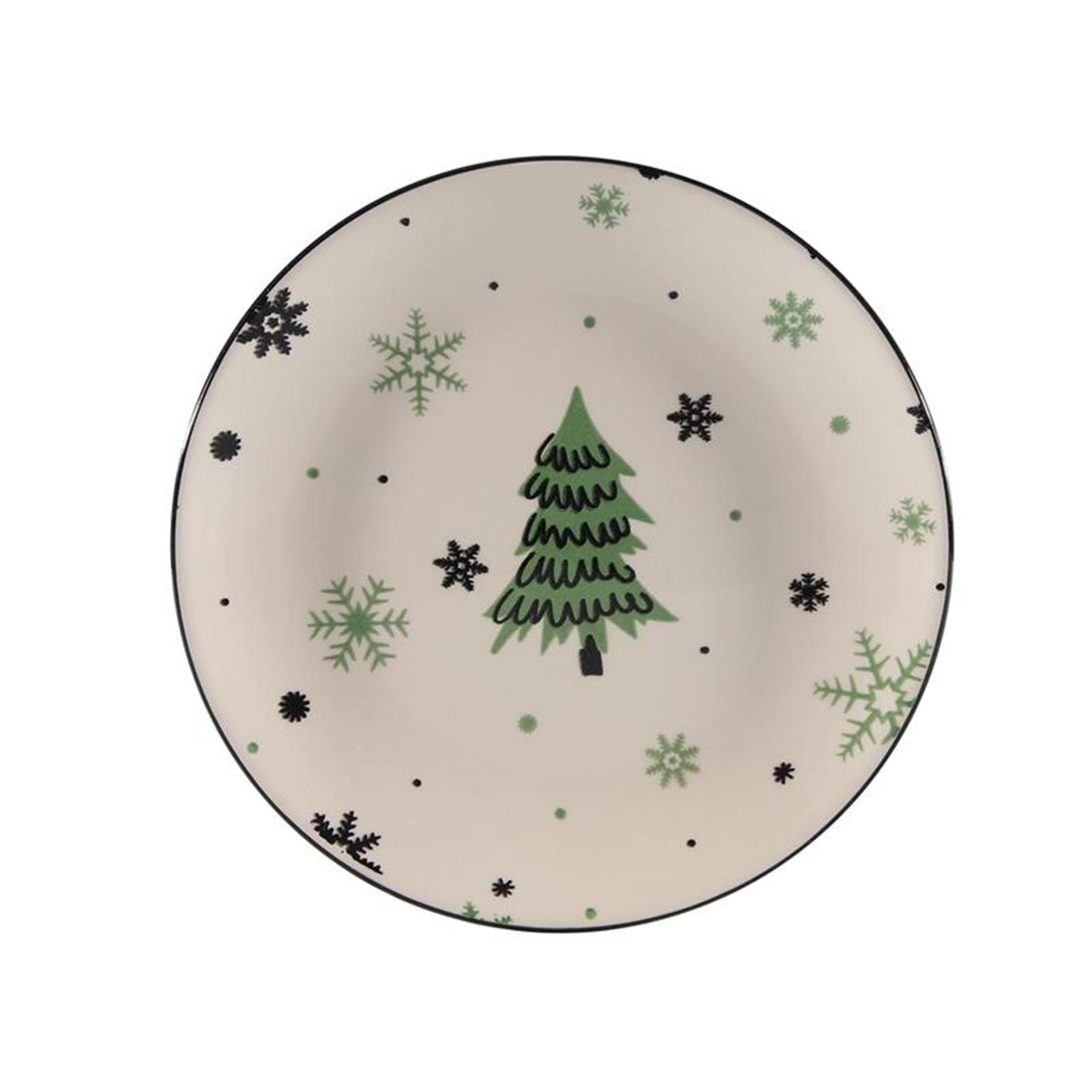 Svenska levende tallerken porcelæn med juletræ billede ã˜19cm