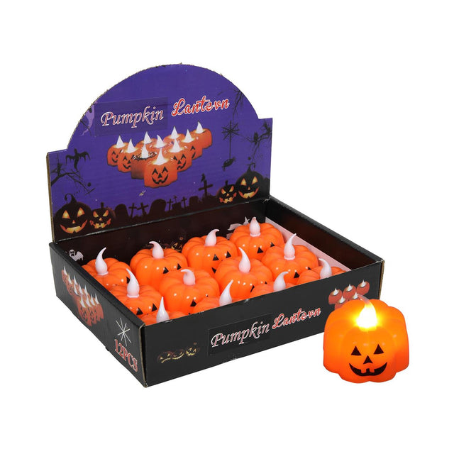 Led theelicht pompoen halloween incl 2xlr44 3x lr1130