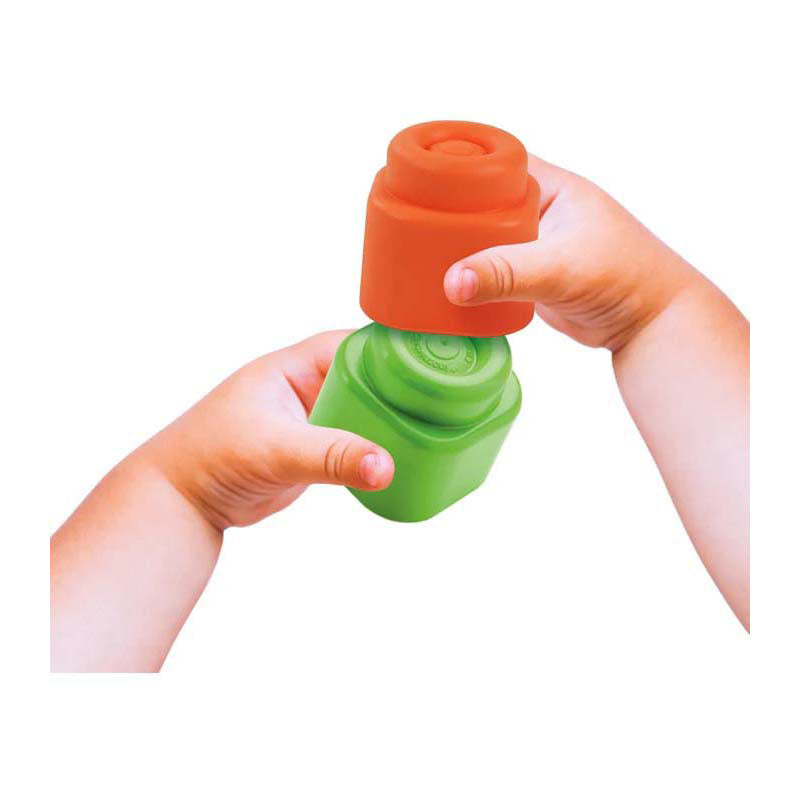 Clementoni soft clemmy - sansesti - sanselegetøj - legemåtte - babyklodser og legemåtte - med stabelblokke af blød skum - 6 - 36 måneder