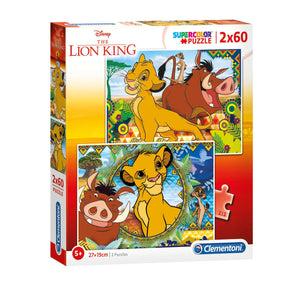 Clementoni puslespil The Lion King, 2x60st.