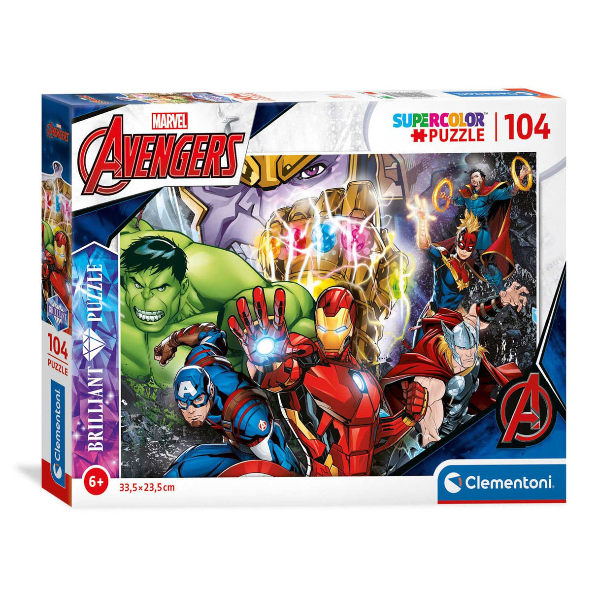 Clementoni strålende puslespil Marvel Superhelte, 104st.