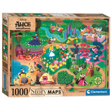 Clementoni World Map Puzzle Alice i Eventyrland, 1000st.