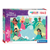 Clementoni maxi puslespil disney prinsesse, 104 stk.