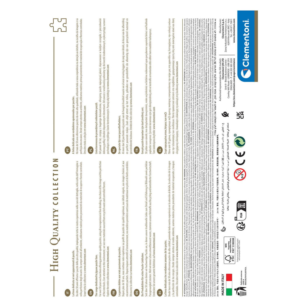 Clementoni Colorboom Legpuzzle Trapper, 500st.