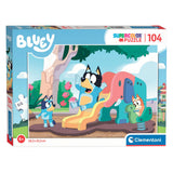 Clementoni - puslespil - 104 brikker - blåt - puslespil til børn - fra 6 år