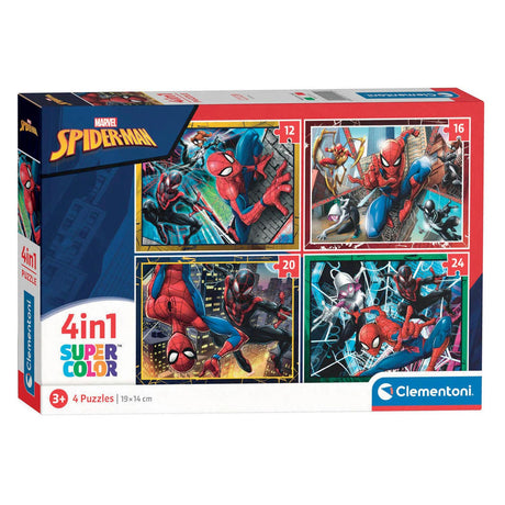 Clementoni puslespil marvel spiderman, 4i1