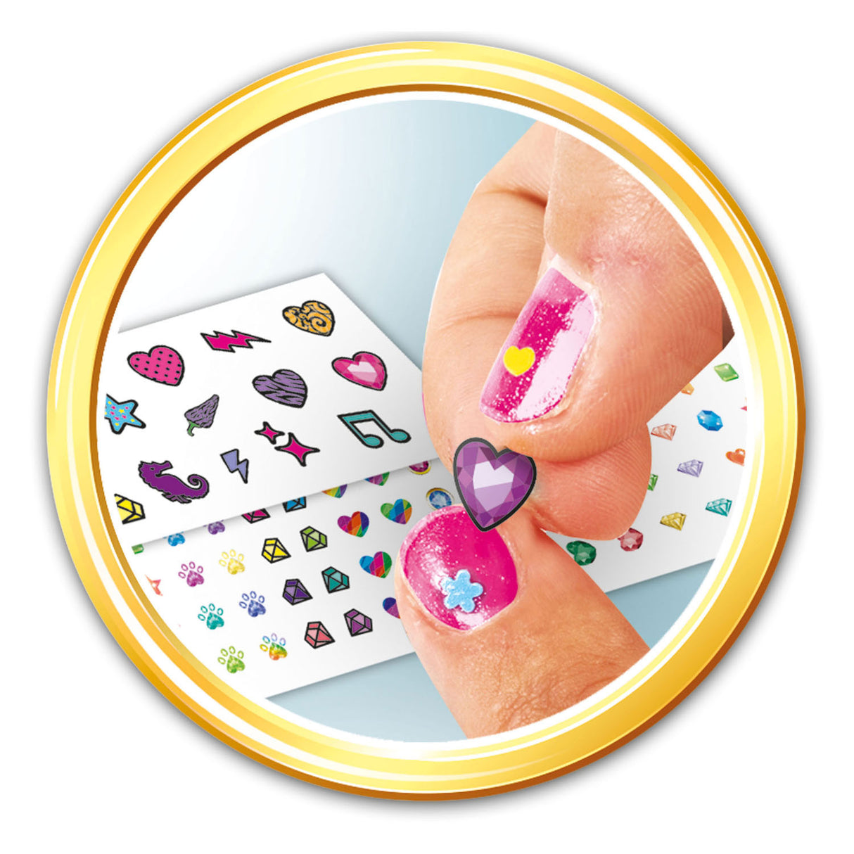 Clementoni crazy chic - neglestudie til børn - børne neglelak med klistermærker, glitter og negletørrer - fra 6 år