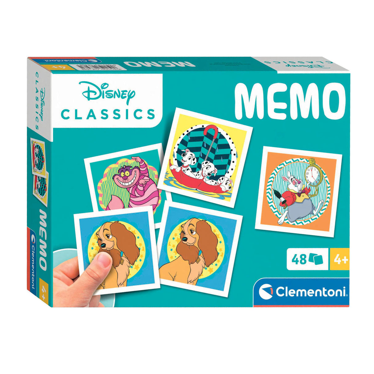 Clementoni - hukommelse til børn - disney klassikere - 48 kort - huskespil - pædagogisk legetøj - fra 4 år