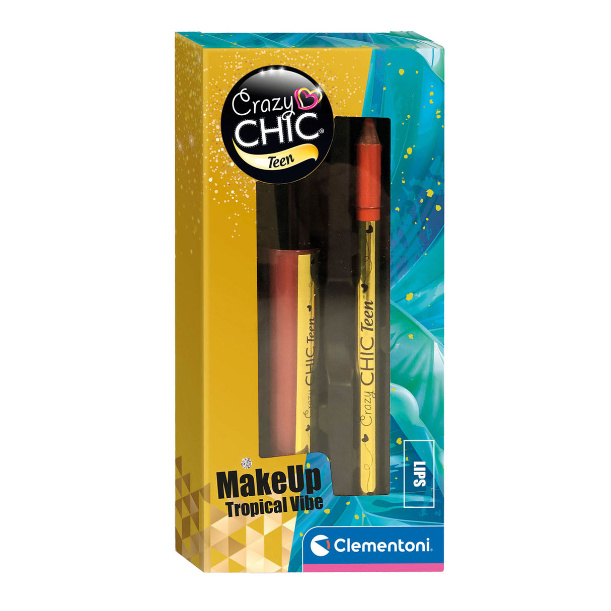 Clementoni Crazy Chic Lipgloss og Lippotlood Tropical Vibe, 2ST.