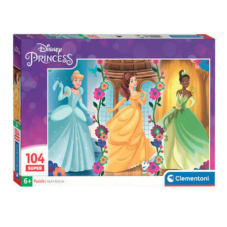 Clementoni puslespil super farve disney prinsesse, 104 stk.