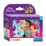 Clementoni - 6 blokke puslespil - Disney prinsesser - 6 billeder - fra 3 år
