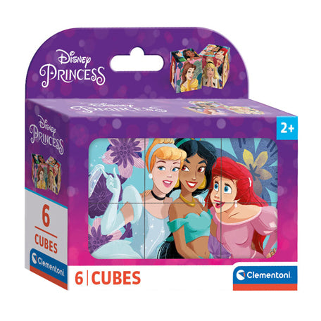 Clementoni - 6 blokke puslespil - Disney prinsesser - 6 billeder - fra 3 år