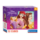 Clementoni blokpuslespil disney prinsesse, 12 stk.