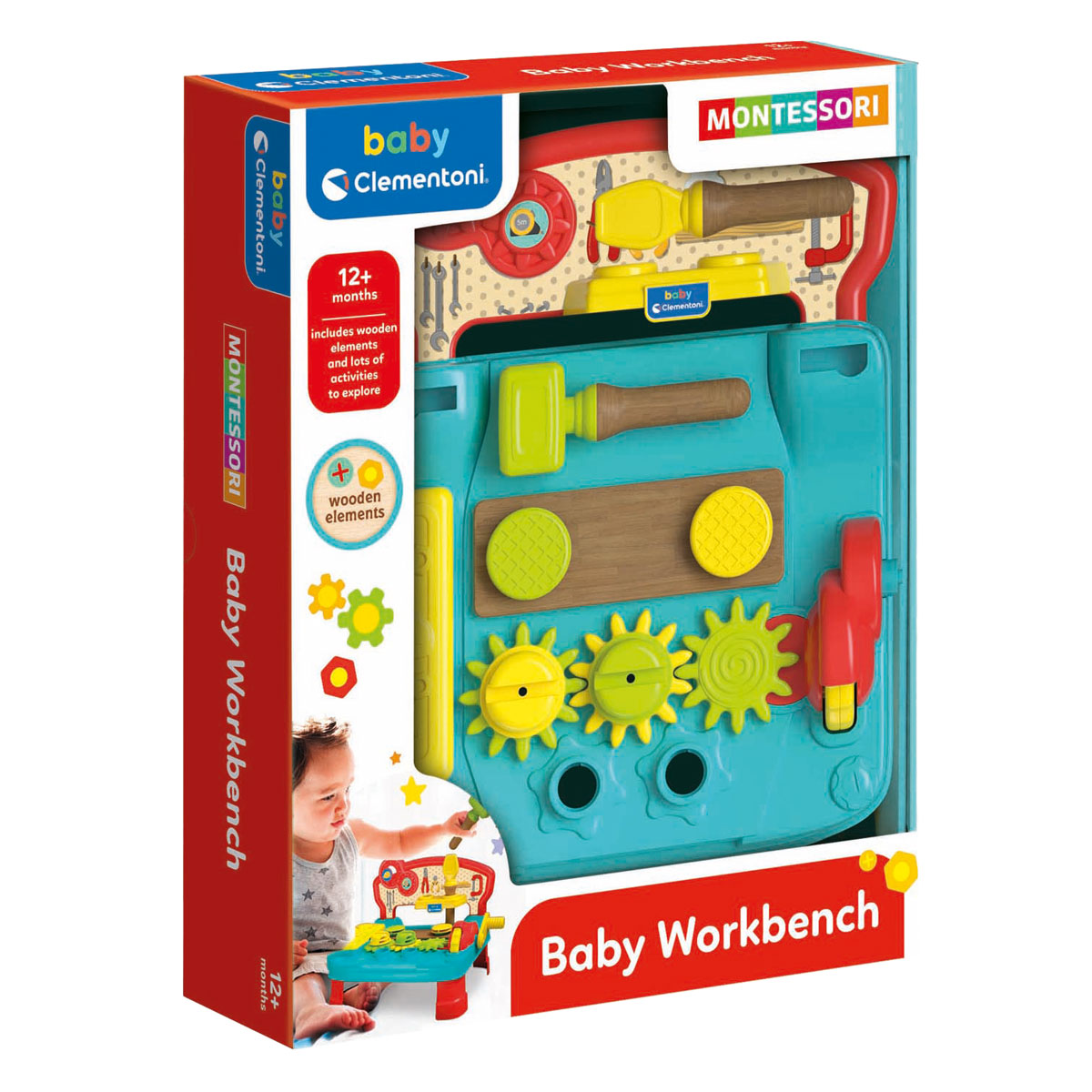 Clementoni baby - Montessori arbejdsbord med træelementer