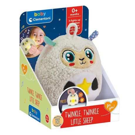 Clementoni baby glimt glimt lille får kramme legetøj natlampe
